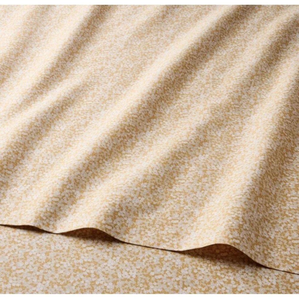 Full 300 Thread Count Scalloped Edge Ditsy Floral Sheet Set Peach/Pink - RARE
